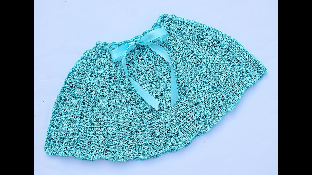 Falda a crochet  capeada muy fácil a crochet