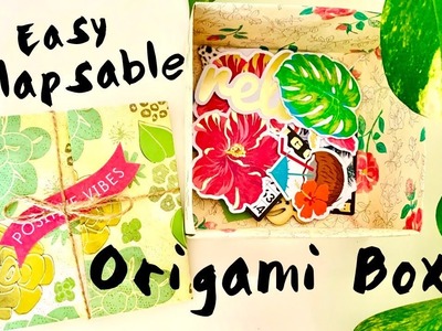How to make an easy origami box diy. simple paper craft diy