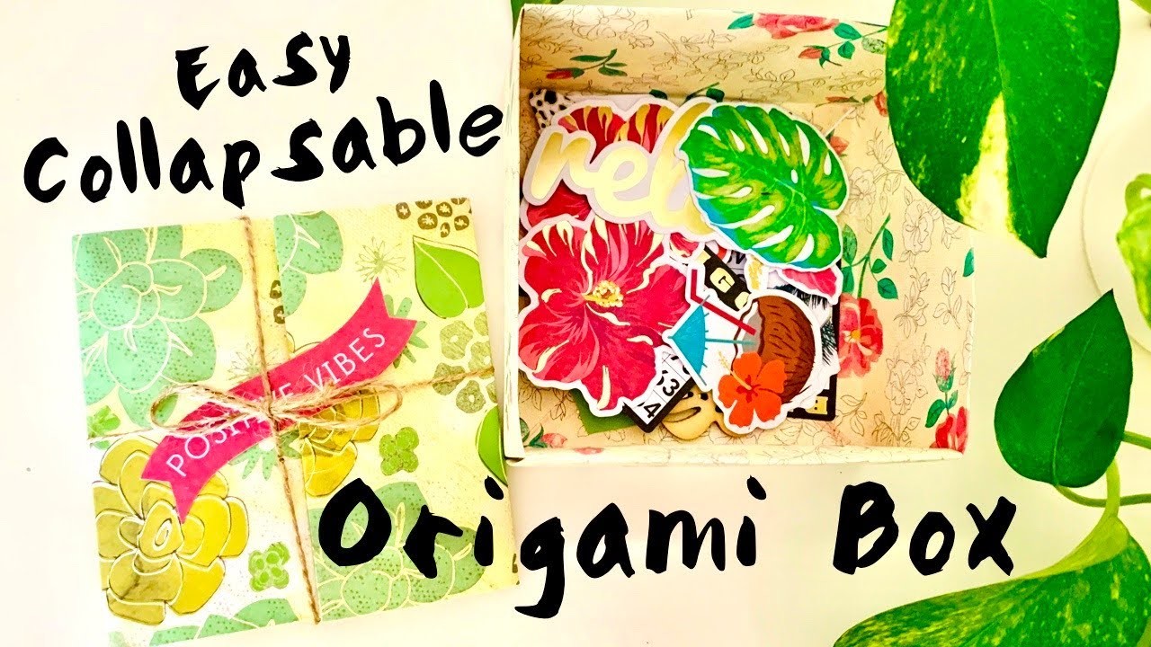 How to make an easy origami box diy. simple paper craft diy
