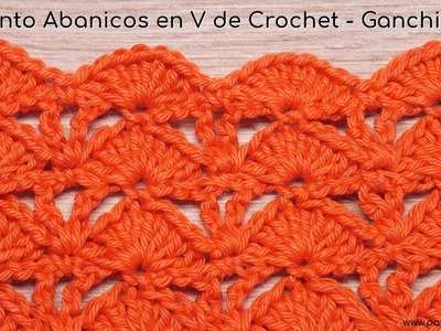 Punto Abanicos con V de Crochet - Ganchillo Paso a Paso Con Consejos para Aumentos y Disminuciones
