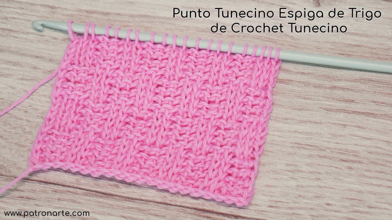 Punto Tunecino Espiga de Trigo de Crochet Tunecino | Tutoriales de Crochet Tunecino Paso a Paso