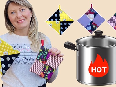 Agarradores De Ollas en 10 minutos | Easy Sewing Project Pot Holders | DIY  PotHolders