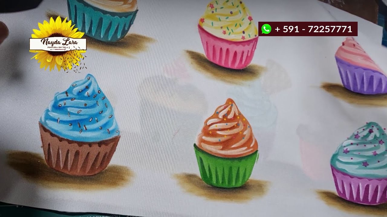 Como hacer Cupcake con Stencil