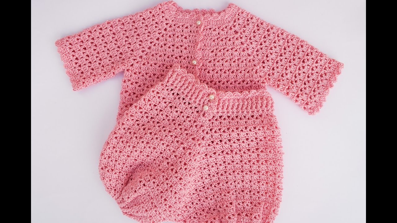 Como hacer una Ranita a crochet o pantalón bombacho para bebe a juego con chaqueta