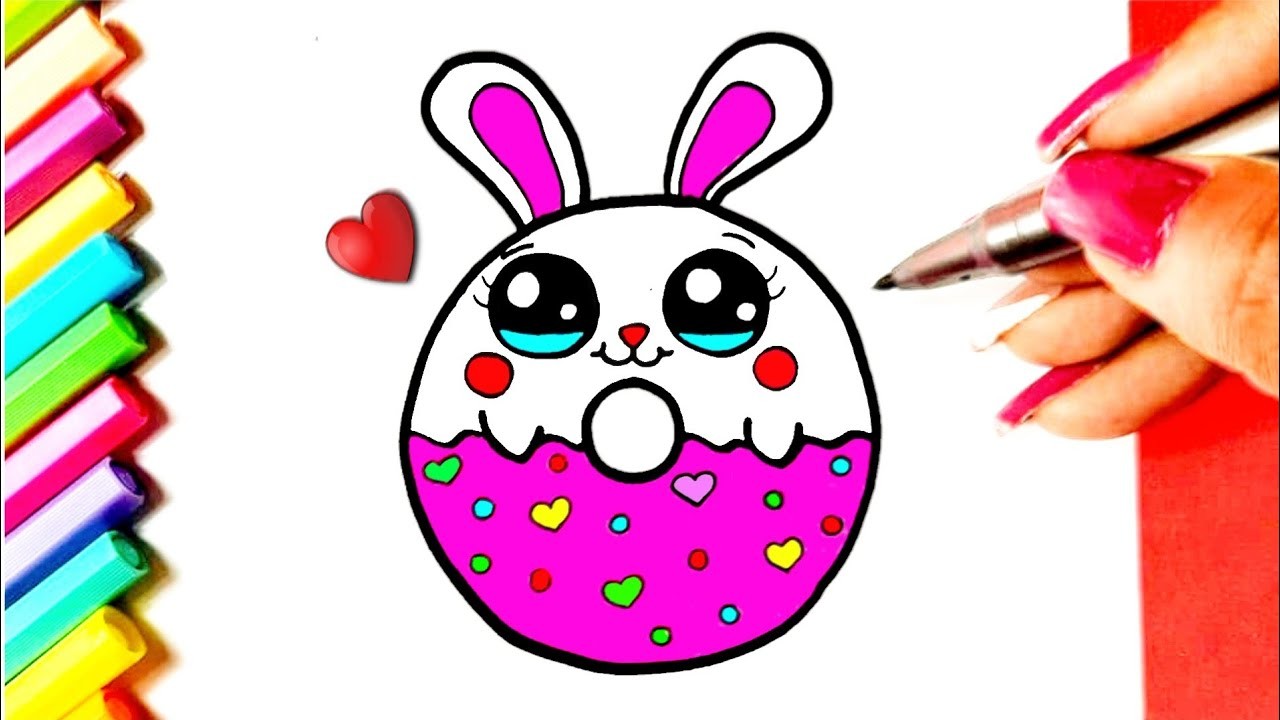 Kawaii lindo galleta conejito de pascua cómo dibujar ♥ Dibujos Kawaii - Dibujos para dibujar