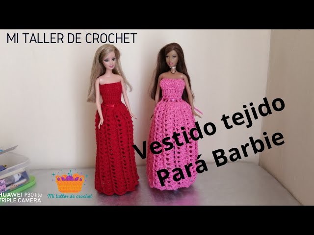 Vestido tejido a Crochet para Barbie