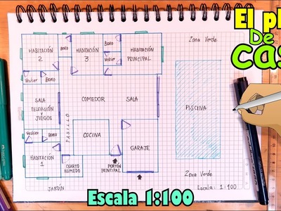 Aprende a dibujar un BOCETO para el plano de tu Casa Escala 1:100