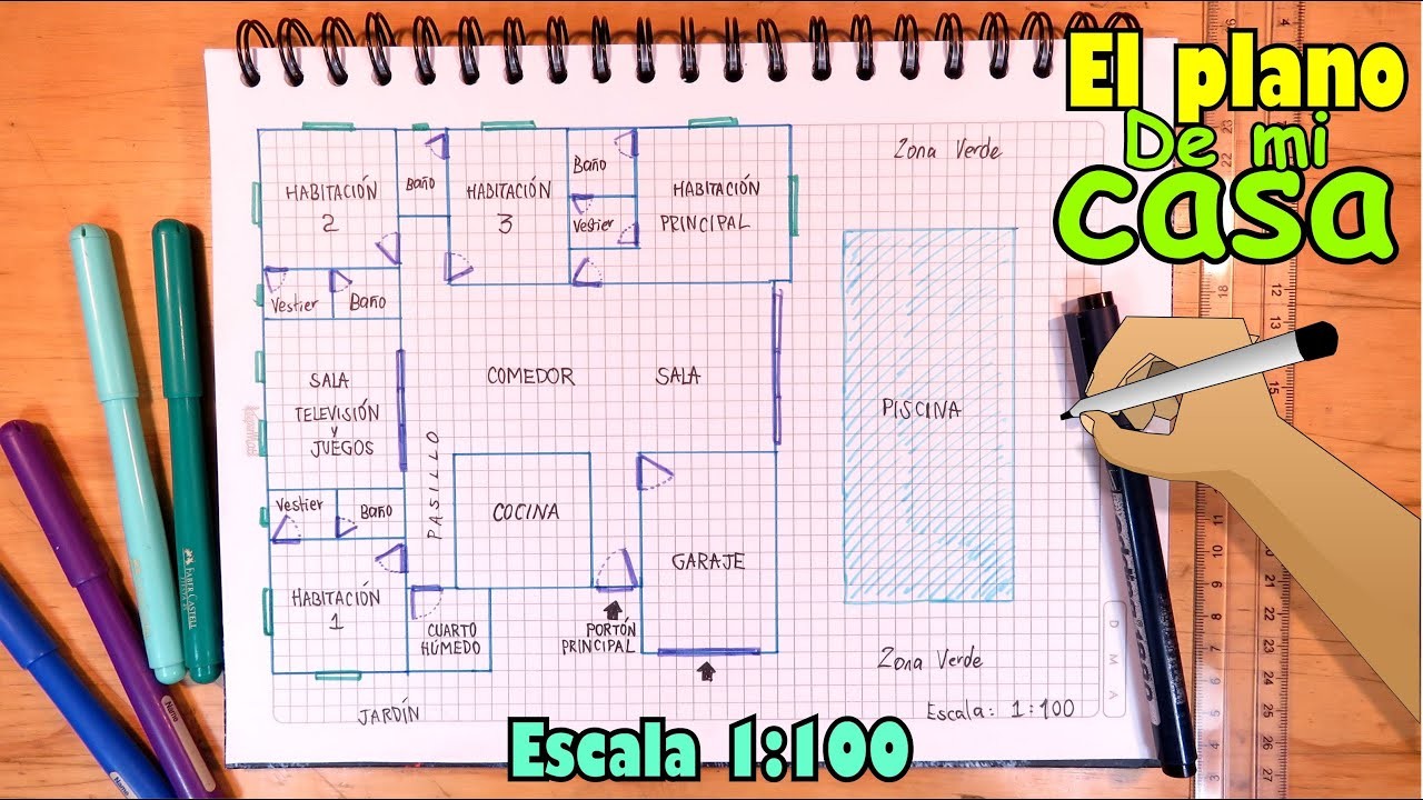 Aprende a dibujar un BOCETO para el plano de tu Casa Escala 1:100