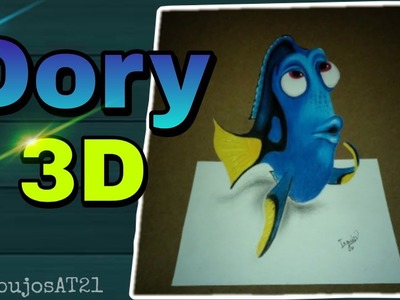 Cómo dibujar a Dory en 3D | Con lapices escolares - INGRID21