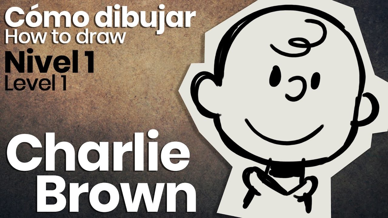 Cómo dibujar Charlie Brown - How to draw Charlie Brown. Nivel 1 - Level 1