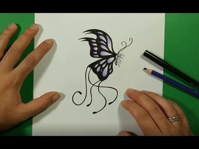 Como dibujar una mariposa paso a paso 20 | How to draw a butterfly 20