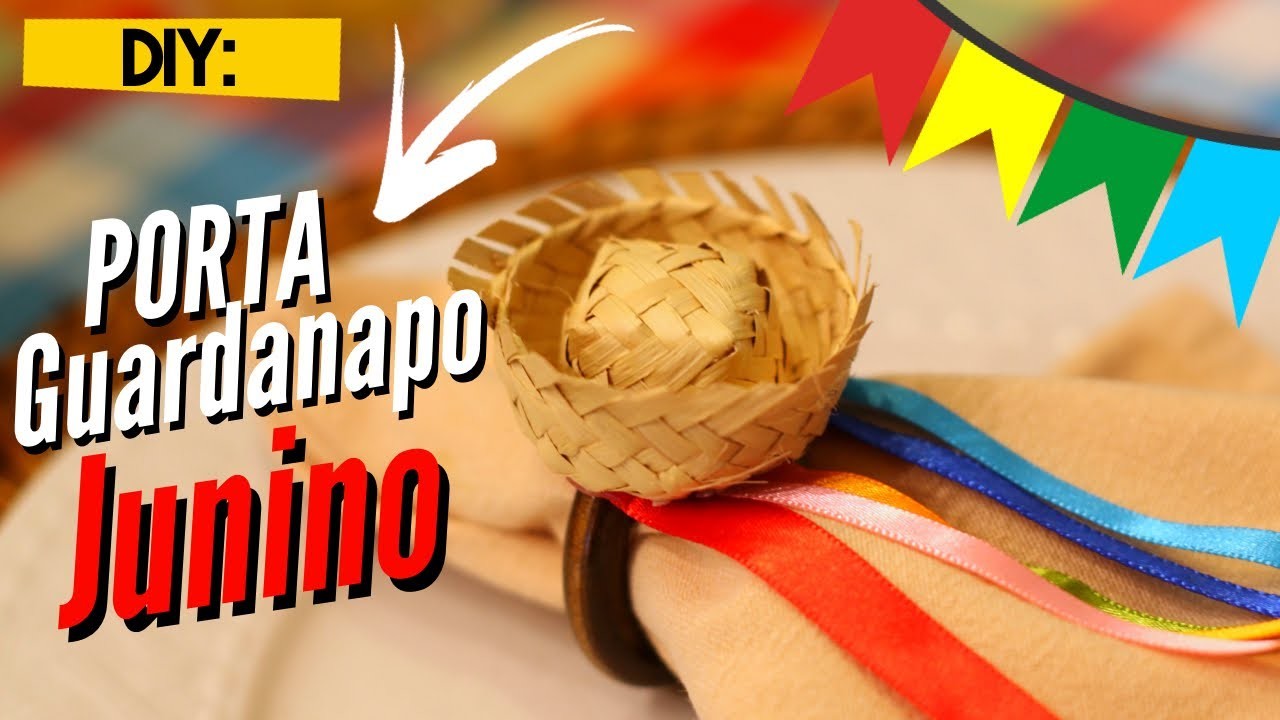 DIY: COMO FAZER PORTA GUARDANAPO JUNINO | MESA POSTA