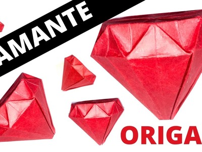 Origami. Como Fazer um Diamante de Papel. Origami Passo a Passo.    DIY