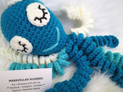 ????Pulpo crochet con sombrerito ???????? Octopus crochet with hat ????????
