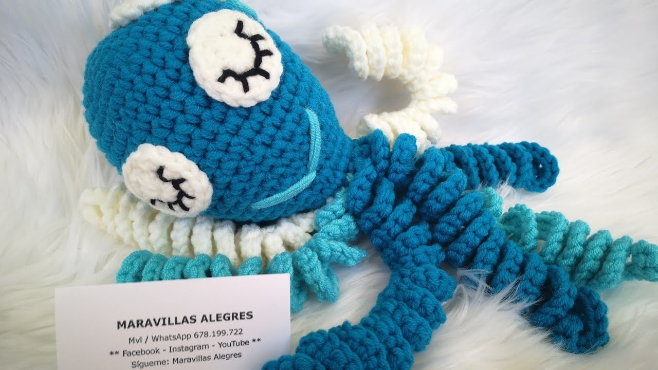????Pulpo crochet con sombrerito ???????? Octopus crochet with hat ????????