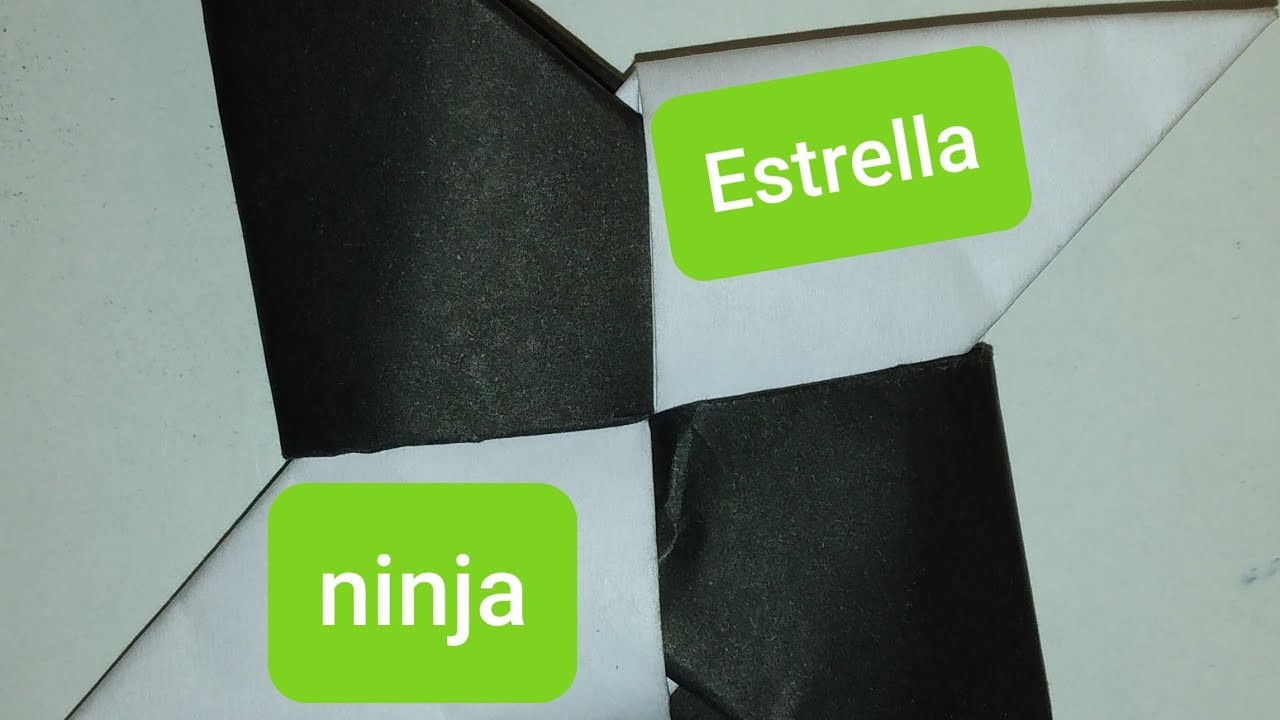 Como hacer una estrella ninja (Segundo 50 en la descripción) | Origami | InvenPlays