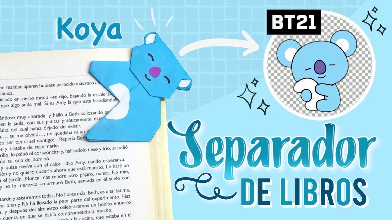 ????DIY. BTS - Separador de libros de Koya ???? | Manualidades K-pop. Marivaleria