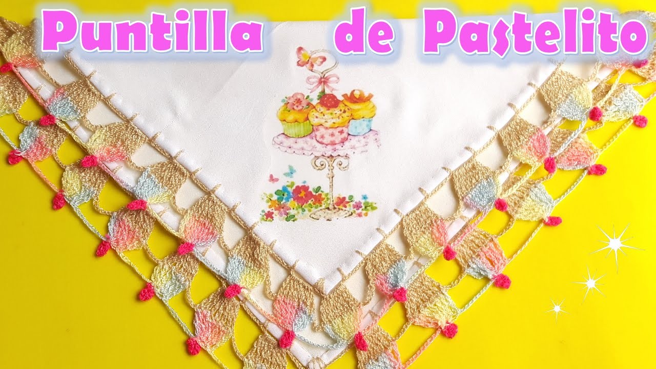 Puntilla de Pastelito a Crochet + muy FÁCIL , BONITA, RÁPIDA