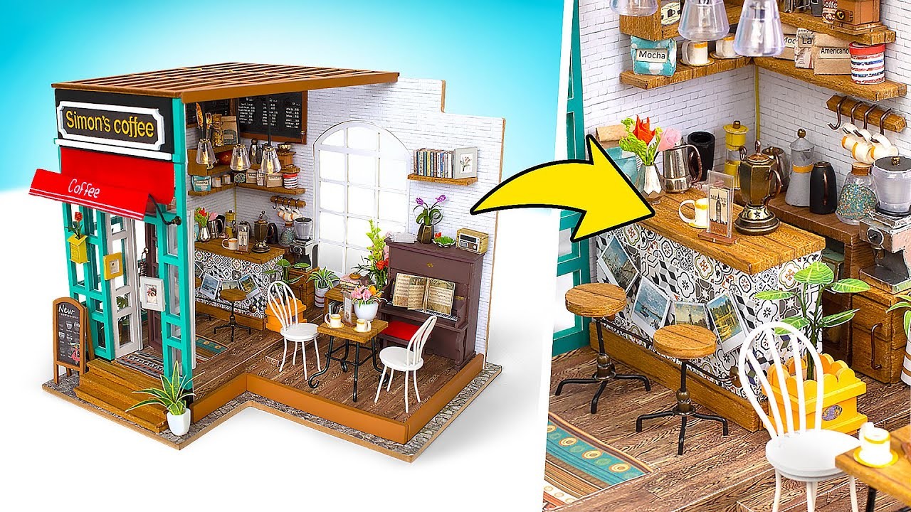 Casa de café en miniatura DIY ☕️????