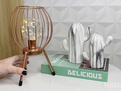 CASA DO PANDA - LUMINARIA METAL GLOBO COBRE