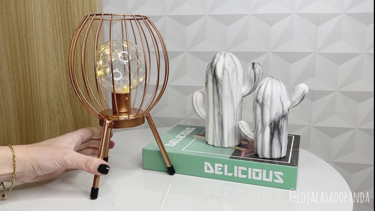 CASA DO PANDA - LUMINARIA METAL GLOBO COBRE