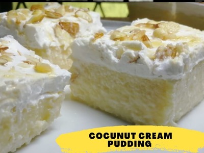 Coconut creamy Pudding || Cold Coconut cake  || Quick Recipe ||