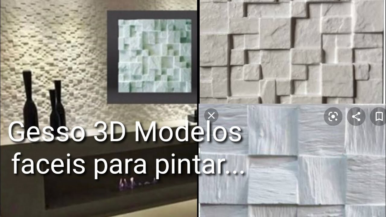 COMO FAZER GESSO 3D - GESSO 3D É FACIL DEMAIS - MODELOS LINDOS FACEIS DE GESSO 3D - PINTURA GESSO 3D