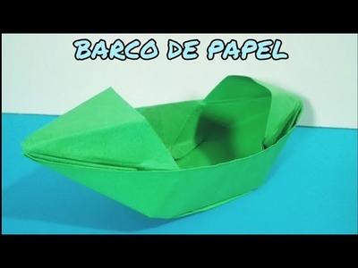 Como hacer un BARCO DE PAPEL - Barco lancha de Origami. Origami boat