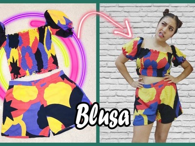 DIY - Blusa con elástico y manga aglobada - conjunto de moda Parte 1- Uvalove♥