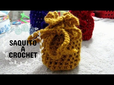 Mini Bolsa o saquito a Crochet - Aprende a tejer paso a paso