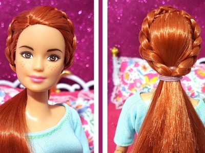 PASO A PASO.! Hermoso PEINADO para tu BARBIE. Peinados para Barbie