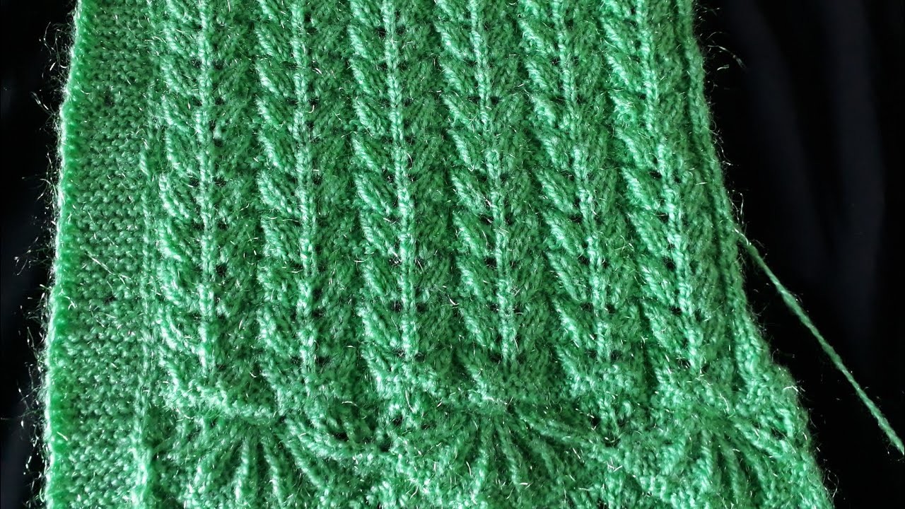 Very beautiful knitting stitch pattern for sweater.cardigan