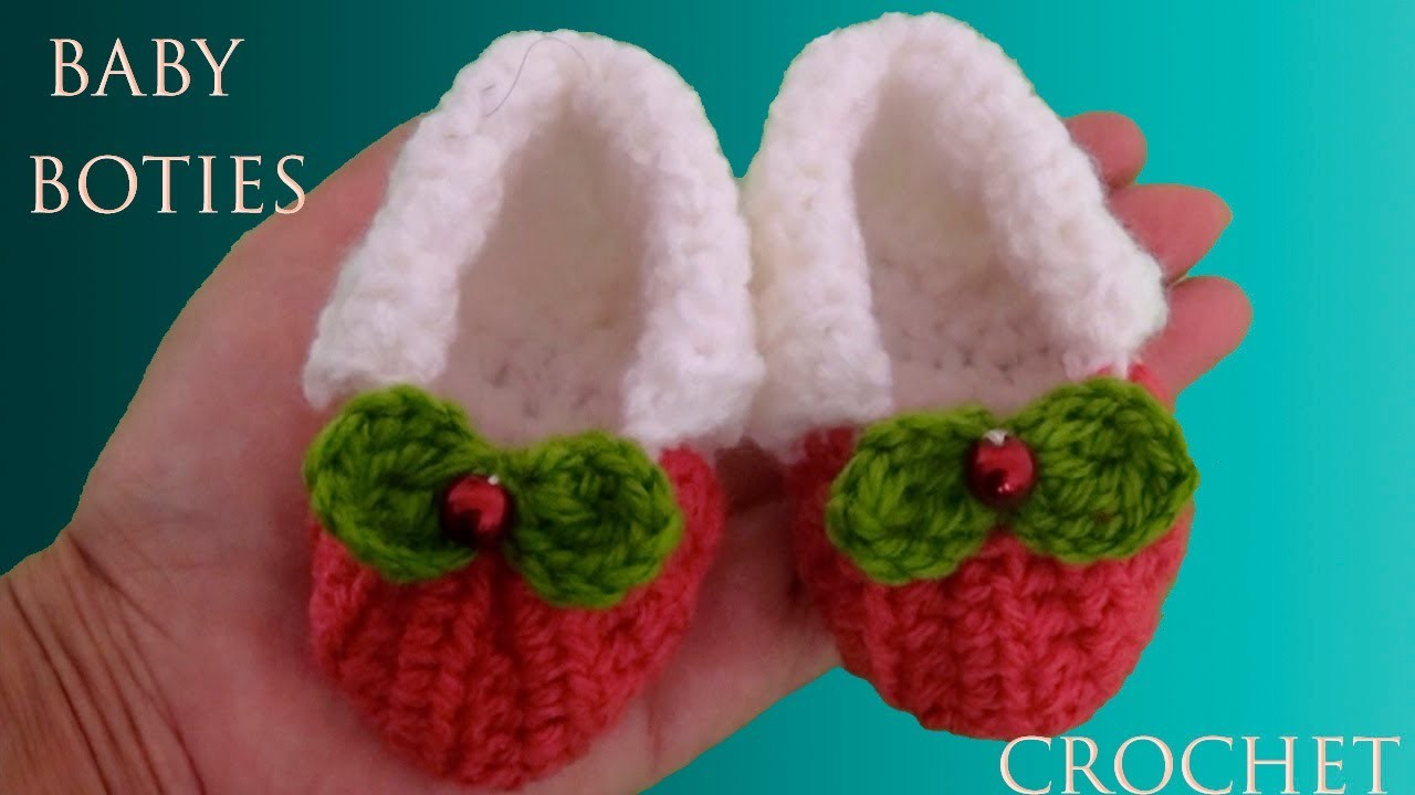 Zapatos a Crochet para bebes tejido con ganchillo fácil