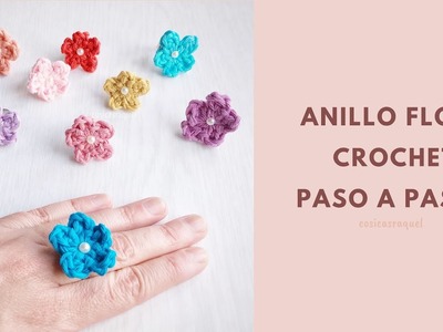 Anillo Flor de Crochet Paso a Paso