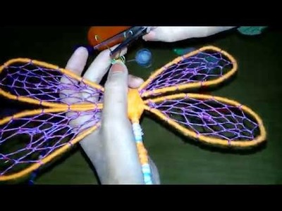 ????️ Atrapasueños Libélula ( ͡°❥ ͡°) Parte 2: Como Tejer y Hacer Cuerpo  ❥ ͡°  Dragonfly Dreamcatcher.