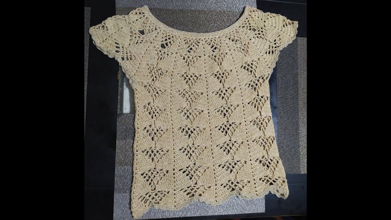 Blusa de abanicos a crochet