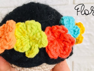 Flores pequeñas de 5 pétalos a crochet, fácil y rápido!
