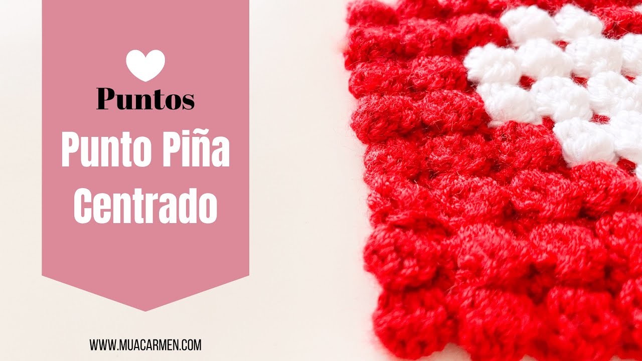 Punto piña centrado a crochet | Tejer en Español