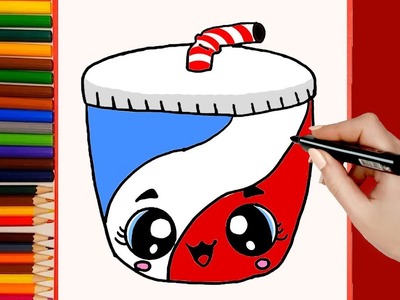 COMO DIBUJAR LATA DE COLA KAWAII. PASO A PASO. Dibujos kawaii faciles