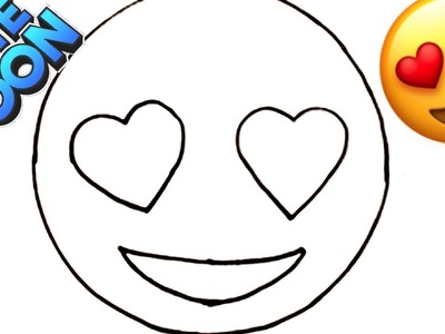 Como dibujar PASO A PASO  al Emoji del Enamorado