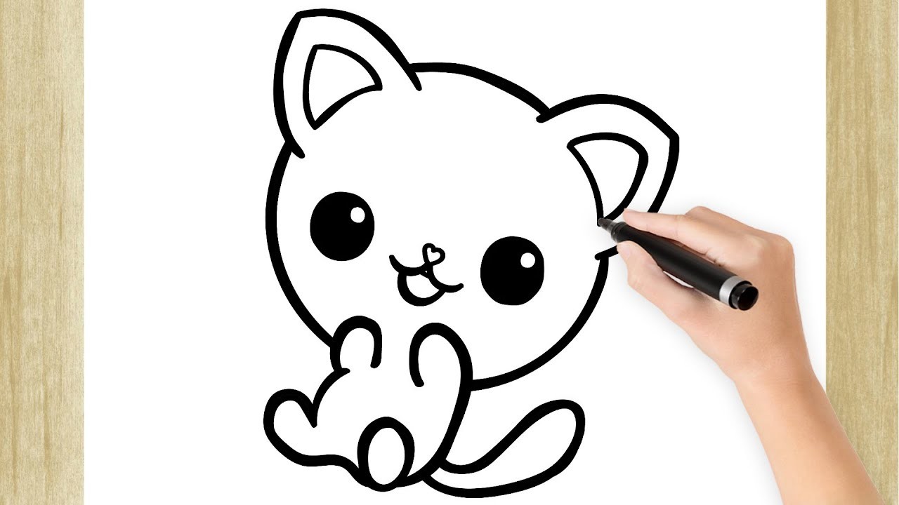 COMO DIBUJAR UN GATO KAWAII