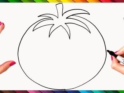Cómo Dibujar Un Tomate Paso A Paso ???? Dibujo Fácil De Tomate