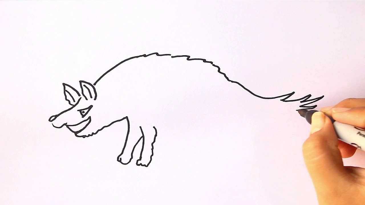 ¿Cómo dibujar una Hiena -  ???? Dibujo de una Hiena paso a paso ????