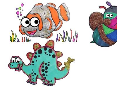 Cómo Dibujar y Colorear Pez - Abeja - Dinosaurio | Dibujos Para Niños con MiMi ????