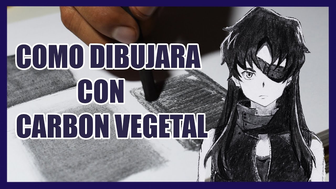 Como dibujara con carbón vegetal |how to draw with charcoal | Minene Uryu