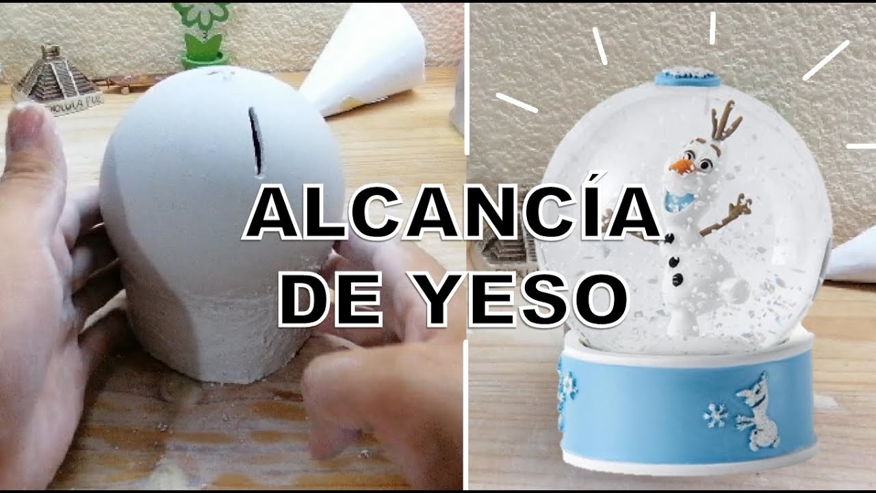 CÓMO HACER ALCANCÍA DE YESO | ESFERA O BOLA DE NIEVE #DIY