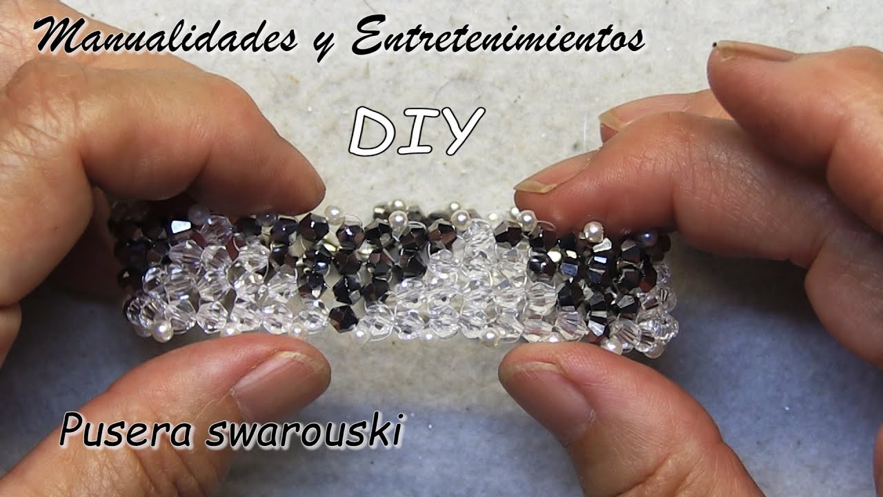 DIY - Pulsera de tupis swarouski -Swarouski tupis bracelet