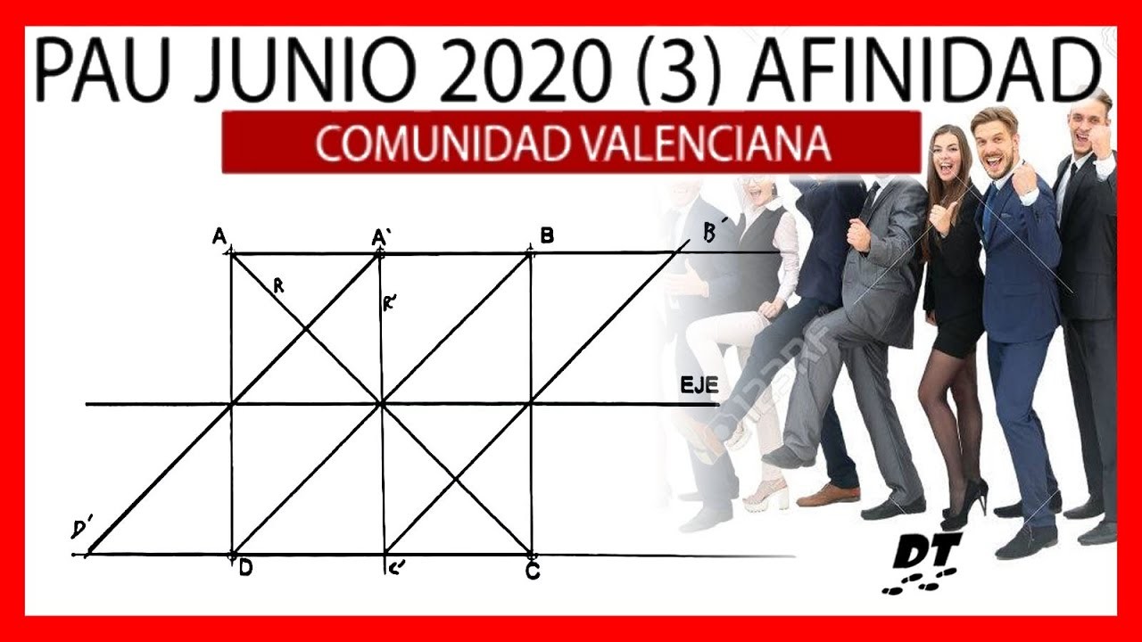 ???? Examen PAU dibujo técnico Valencia JULIO 2020 resuelto | Ejercicio 3 AFINIDAD