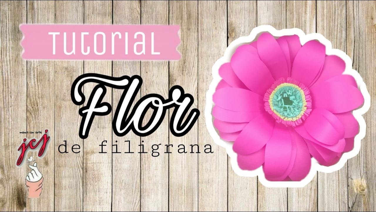 FLOR DE FILIGRANA SUPER FACIL | FLOR CON TIRAS DE PAPEL | TUTORIAL | @jcj manos con arte | 2020