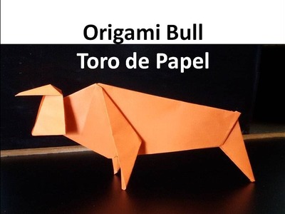 Origami Bull ???? or Cow ????, DIY Paper Crafts - Toro. Vaca de Papel, Manualidades de Animales San Fermin